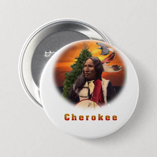 Cherokee Indian Button (Vorne & Hinten)