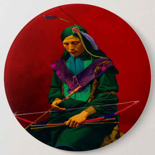 Cherokee Indian Pop Art Button (Vorderseite)