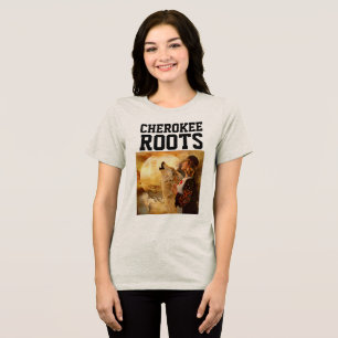 CHEROKEE indian WURZELN DAMEN FRAUEN T-Shirts T-Sh