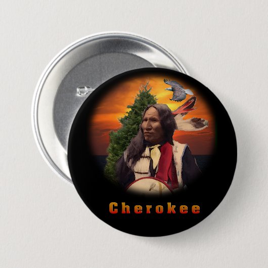 Cherokee indische Produkte Button (Vorne & Hinten)
