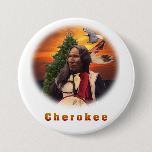 Cherokee indische Produkte Button (Vorderseite)