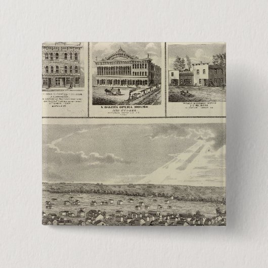 Cherokee, Iowa, 1875 Unternehmen in Centerville Button (Vorderseite)