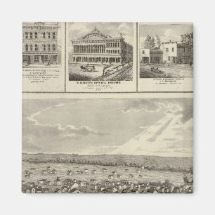 Cherokee, Iowa, 1875 Unternehmen in Centerville Magnet