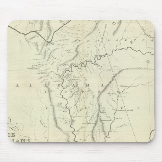 Cherokee-Karte Mousepad (Vorne)