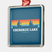 Cherokee Lake Tennessee Canoe Ornament Aus Metall (Links)