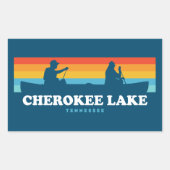 Cherokee Lake Tennessee Canoe Rechteckiger Aufkleber (Vorderseite)