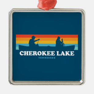Cherokee Lake Tennessee Kanu Ornament Aus Metall