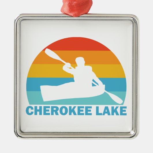 Cherokee Lake Tennessee Kayak Ornament Aus Metall (Vorne)