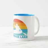 Cherokee Lake Tennessee Kayak Zweifarbige Tasse (VorderseiteRechts)