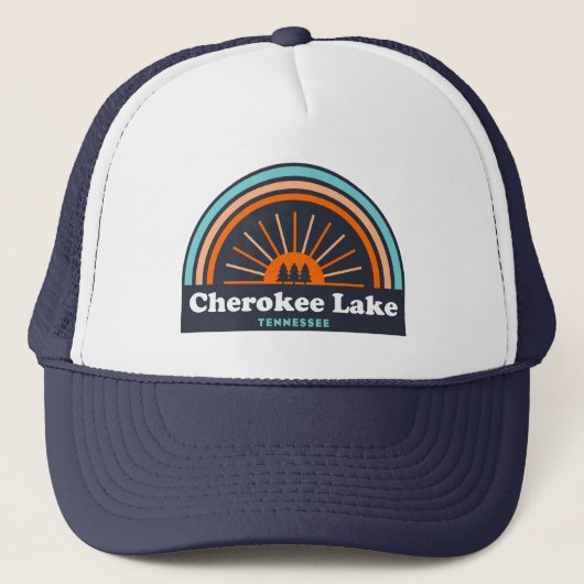 Cherokee Lake Tennessee Rainbow Truckerkappe (Vorderseite)