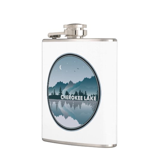 Cherokee Lake Tennessee Reflektion Flachmann (Links)