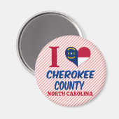 Cherokee-Landkreis, North Carolina Magnet (Vorderseite/Rückseite)