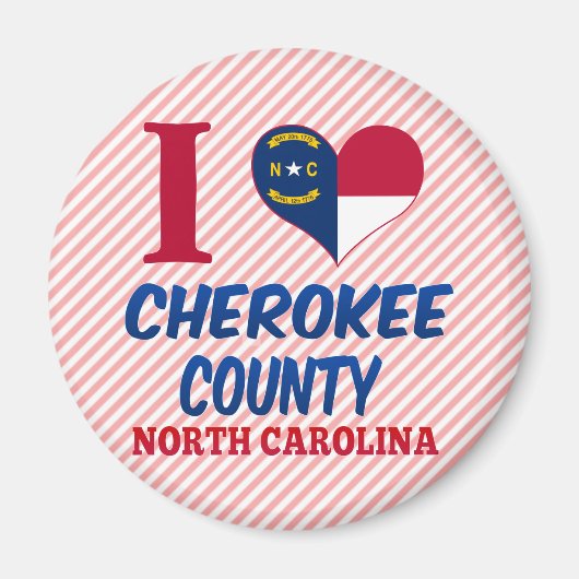 Cherokee-Landkreis, North Carolina Magnet (Vorne)