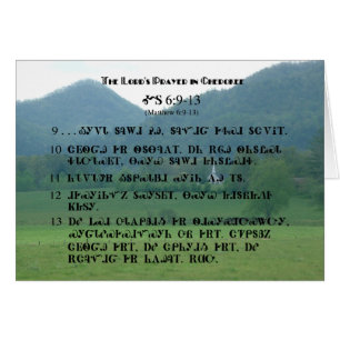 Cherokee Lord's Gebet im Wolf Fork Valley