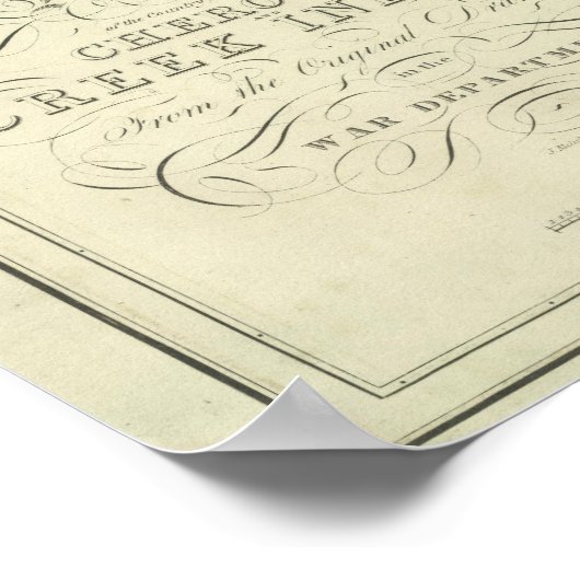 Cherokee Map Poster (Ecke)