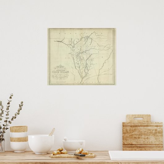 Cherokee Map Poster (Küche)