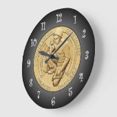 Cherokee Nation Code Talkers Bronze Medaille ~ Große Wanduhr (Winkel)