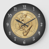 Cherokee Nation Code Talkers Bronze Medaille ~ Große Wanduhr (Vorderseite)