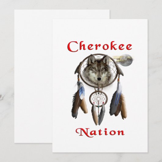 Cherokee-Nation Dankeskarte (Vorne/Hinten)