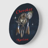 Cherokee-Nation Große Wanduhr (Winkel)