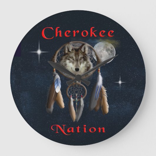 Cherokee-Nation Große Wanduhr (Vorderseite)