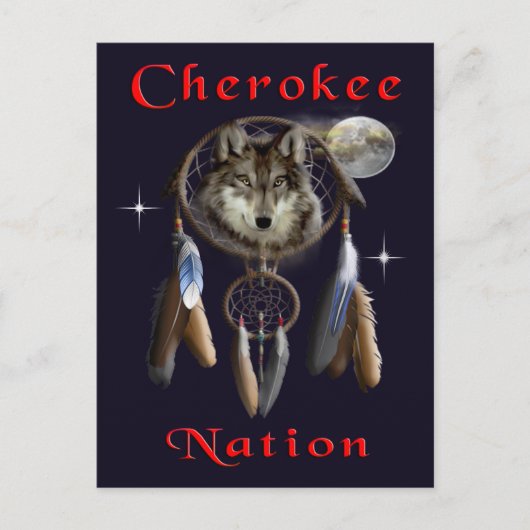 Cherokee-Nation Postkarte (Vorderseite)
