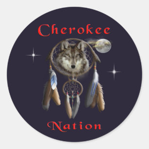 Cherokee-Nation Runder Aufkleber