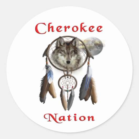 Cherokee-Nation Runder Aufkleber (Vorderseite)