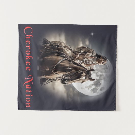 Cherokee-Nation Wandteppich (Vorderseite (Horizontal))