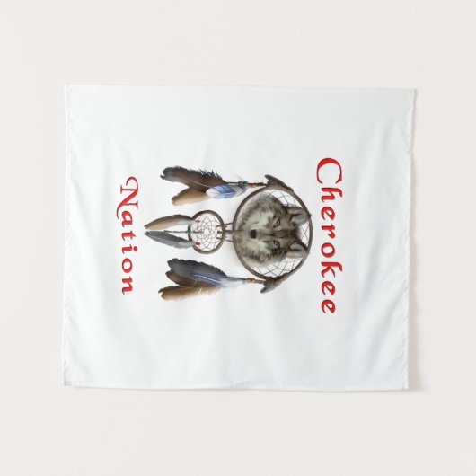 Cherokee-Nation Wandteppich (Vorderseite (Horizontal))