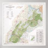 Cherokee National Forest Map (1996) Poster (Vorne)