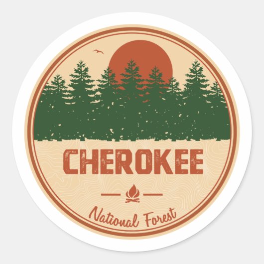 Cherokee National Forest Runder Aufkleber (Vorderseite)