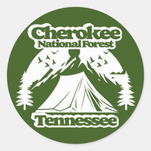 Cherokee National Forest Tennessee Runder Aufkleber