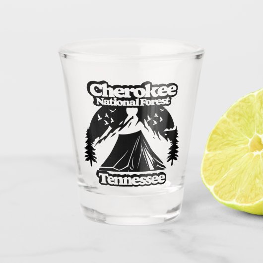 Cherokee National Forest Tennessee Schnapsglas (Vorderseite)