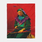 Cherokee Native American Pop Art Fleece Blanket (Vorderseite)