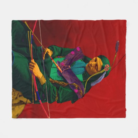 Cherokee Native American Pop Art Fleece Blanket (Vorderseite (Horizontal))