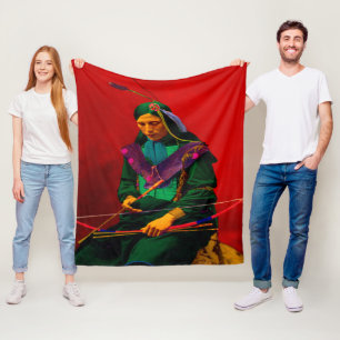 Cherokee Native American Pop Art Fleece-Decke Fleecedecke