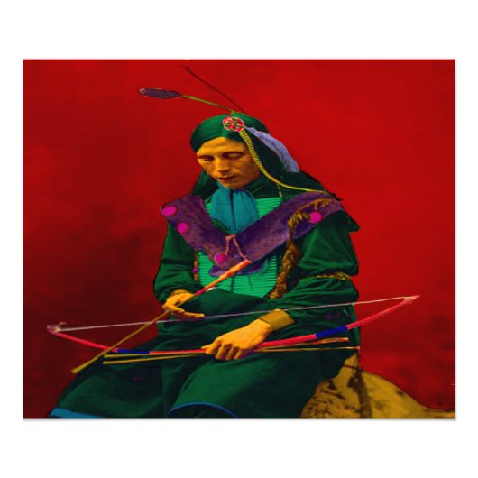 Cherokee Native American Pop Art Fotodruck (Vorne)
