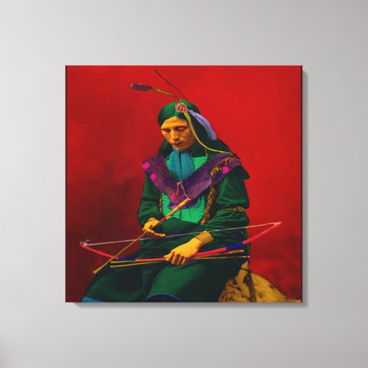 Cherokee Native American Pop Art Leinwanddruck (Vorderseite)