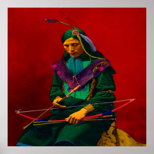 Cherokee Native American Pop Art Poster (Vorne)