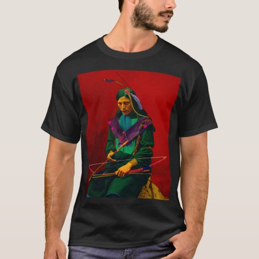 Cherokee Native American Pop Art T-Shirt (Vorderseite)