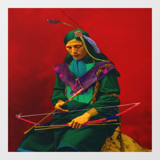 Cherokee Native American Pop Art Wall Decal Fensteraufkleber (Blatt)