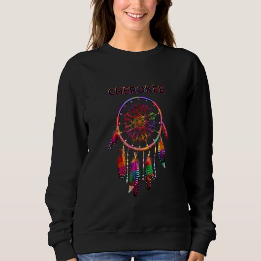 Cherokee Native Amerikanische Ureinwohner Colorful Sweatshirt (Vorderseite)