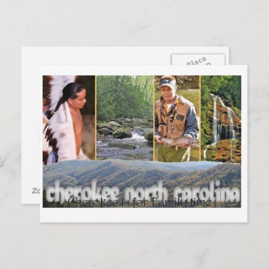 Cherokee NC PostCard Postkarte (Vorne/Hinten)
