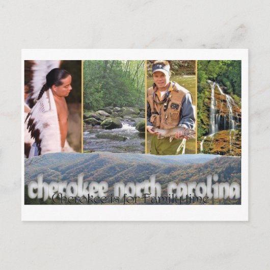 Cherokee NC PostCard Postkarte (Vorderseite)
