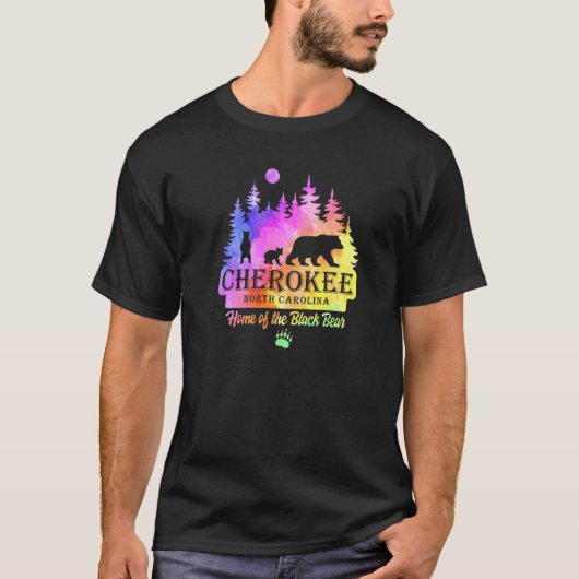 Cherokee North Carolina Bären Große Smoky-Berge T-Shirt (Vorderseite)