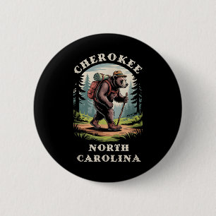 Cherokee, North Carolina Nc Blue Ridge Wandern Bär Button