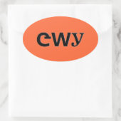 Cherokee Ovaler Aufkleber (Tasche)