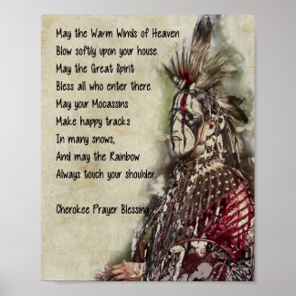 Cherokee Prayer Blessing Poster