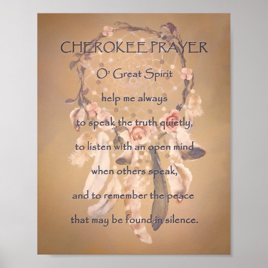 Cherokee Prayer Poster (Vorne)